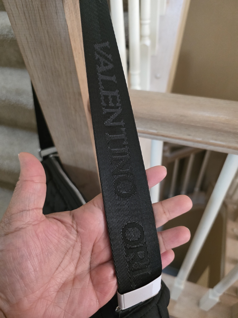Valentino Orlandi Black Belt Bag with Branded Strap